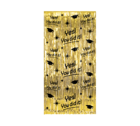 Paper Dreams Rideau de porte Yes You Did It  Or-Noir Classy 100x200cm | par unité