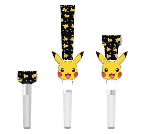 Amscan Pokemon Pikachu Roltongen 30cm | 8 stuks Amscan Pokemon Pikachu Roltongen 30cm | 8 stuks