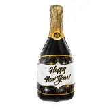 Tuf-Tuf Happy New Year Folienballon Champagnerflasche 100cm | pro Stück