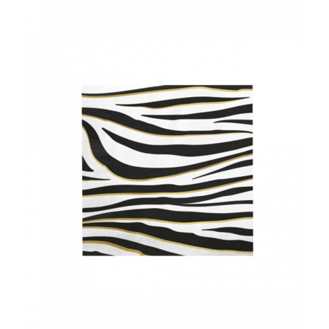 Paper Dreams Zebra -Druck Servietten 33x33cm | 16 Stück