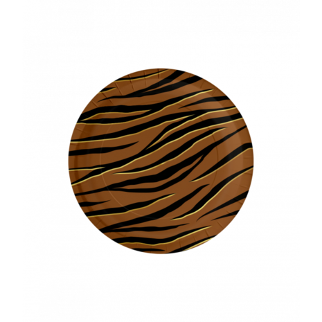 Paper Dreams Tiger -Druck Teller  23cm| 8 Stück