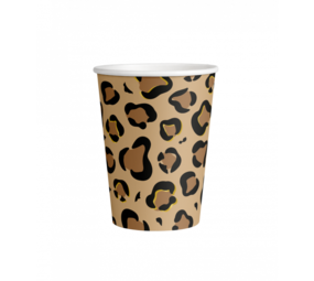 Paper Dreams Luipaard Print Bekers 250ml | 8 stuks