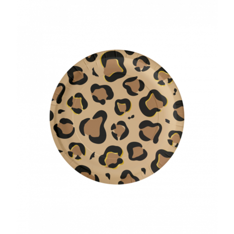 Paper Dreams Leopard -Druck Teller  23cm| 8 Stück