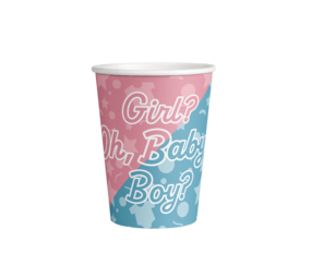 Paper Dreams Gender Reveal Party Beker 250ml | 8 stuks Paper Dreams Gender Reveal Party Beker 250ml | 8 stuks