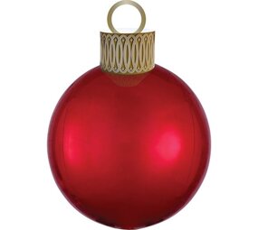 Anagram Kerstbal Folieballon Rood | 50cm Anagram Kerstbal Folieballon Rood | 50cm