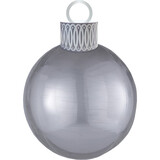 Anagram Kerstbal Folieballon Zilver | 50cm