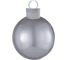 Anagram Kerstbal Folieballon Zilver | 50cm Anagram Kerstbal Folieballon Zilver | 50cm