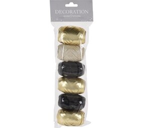 Tuf-Tuf Verpackungsband schwarz/gold | 6er Set Tuf-Tuf Verpackungsband schwarz/gold | 6er Set