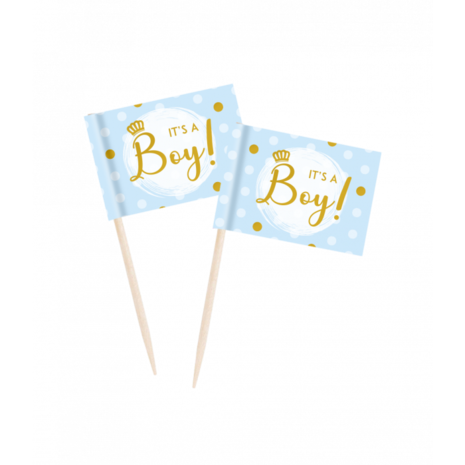 Paper Dreams It's A Boy Party Prikkers | 50 stuks Paper Dreams It's A Boy Party Prikkers | 50 stuks