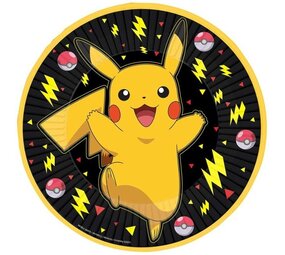 Amscan Pokemon Pikachu Plates 23cm | 8 pieces Amscan Pokemon Pikachu Plates 23cm | 8 pieces