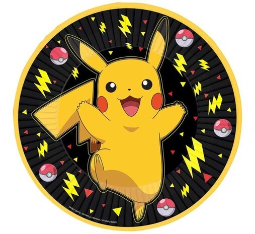 Amscan Pokemon Pikachu Teller 23cm | 8 Stücke Amscan Pokemon Pikachu Teller 23cm | 8 Stücke