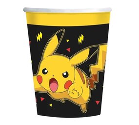 Amscan Pokemon Pikachu Tassen 237ml | 8 Stück