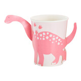 Ginger Ray Dinosaurus Pink Cups 265ml | 8 pieces
