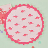 Ginger Ray Dinosaur Pink Plates 25cm | 8 pieces