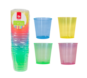 Tuf-Tuf Gekleurde Shotglaasjes | 20 stuks Tuf-Tuf Gekleurde Shotglaasjes | 20 stuks