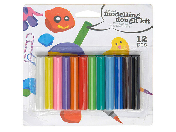 Boetseer Klei Set | 12 gekleurde staven Boetseer Klei Set | 12 gekleurde staven