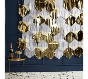 Ginger Ray Photo Backdrop Gold/White DIY | per Unit