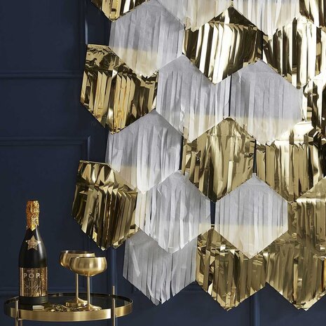 Ginger Ray Photo Backdrop Goud/Wit DIY | per stuk