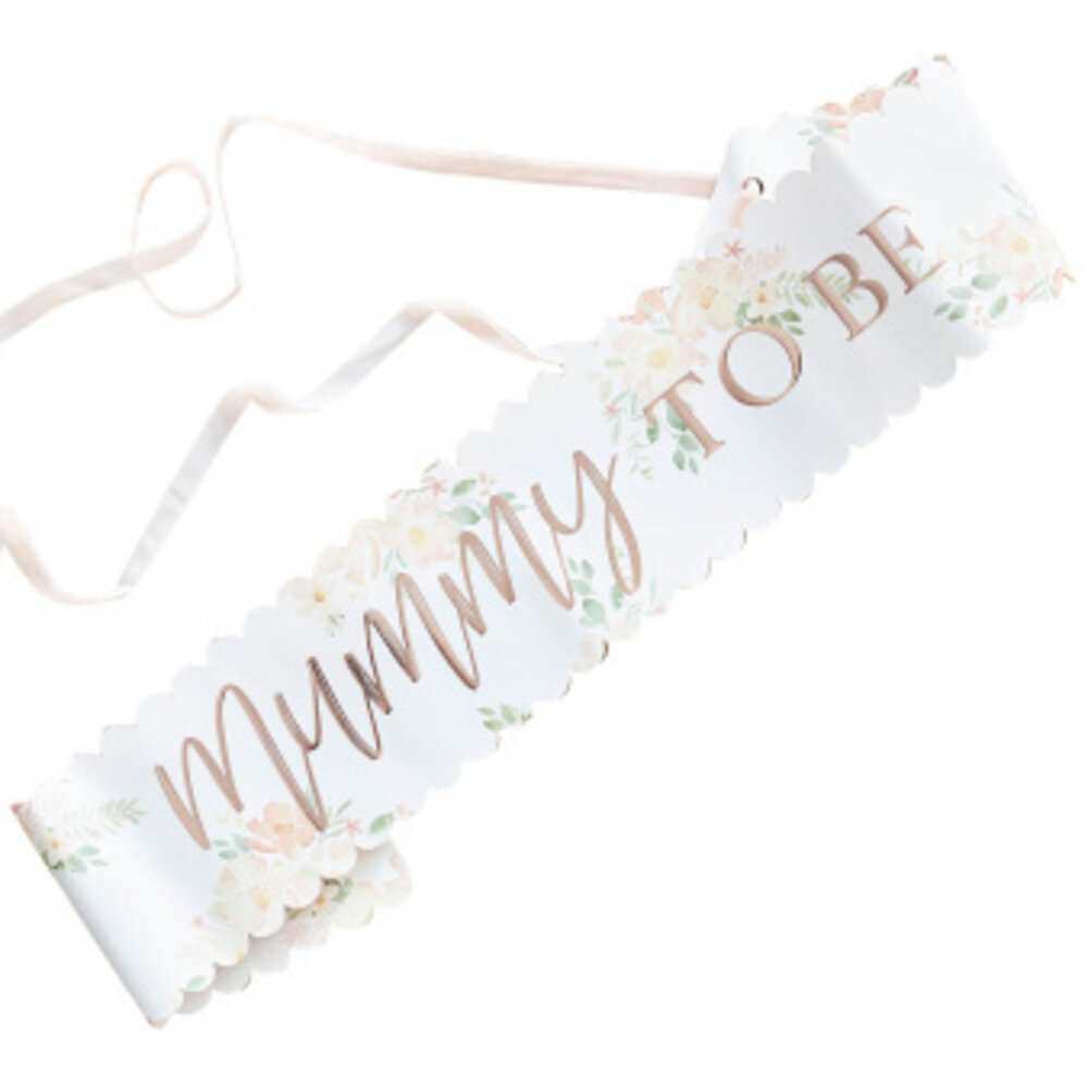 Ginger Ray Mummy To Be Rose Gold Sash 76x11cm | per Unit
