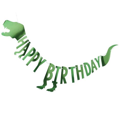 Ginger Ray Dinosaur Roars Happy Birthday Letter Garland 2mtr | per Unit Ginger Ray Dinosaur Roars Happy Birthday Letter Garland 2mtr | per Unit