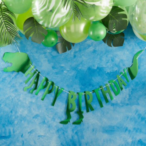 Ginger Ray Dinosaur Roars Happy Birthday Letter Garland 2mtr | per Unit Ginger Ray Dinosaur Roars Happy Birthday Letter Garland 2mtr | per Unit