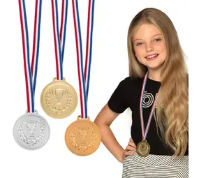 Boland Goud Zilver Bronzen Medailles 6cm | 3 stuks