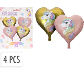 Tuf-Tuf Einhorn Folienballons 23cm | 4 Stück Tuf-Tuf Einhorn Folienballons 23cm | 4 Stück