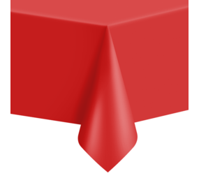 Tuf-Tuf Nappe en plastique rouge | 137x274cm Tuf-Tuf Nappe en plastique rouge | 137x274cm