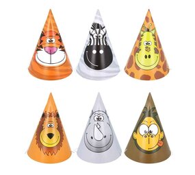 Henbrandt Jungle Feesthoedjes | 6  stuks Henbrandt Jungle Feesthoedjes | 6  stuks