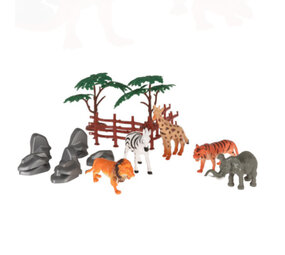 Tuf-Tuf Ensemble de jouets pour animaux de la jungle et du safari - 20 pièces Tuf-Tuf Ensemble de jouets pour animaux de la jungle et du safari - 20 pièces