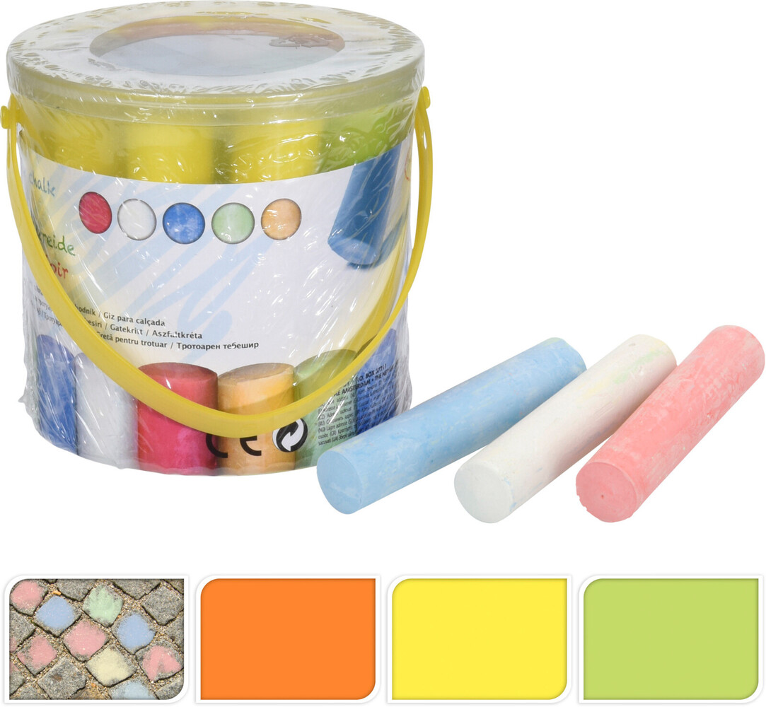 Tuf-Tuf Sidewalk Chalks in bucket | 15 pieces