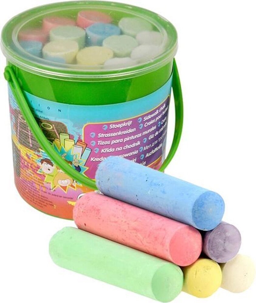 Tuf-Tuf Sidewalk Chalks in bucket | 15 pieces