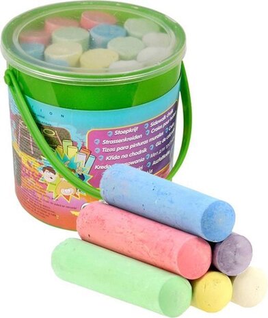 Tuf-Tuf Sidewalk Chalks in bucket | 15 pieces