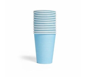 Blauwe Bekers Lichtblauw 210ml | 14 stuks