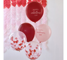Ginger Ray Valentine Balloons | 5 pieces Ginger Ray Valentine Balloons | 5 pieces