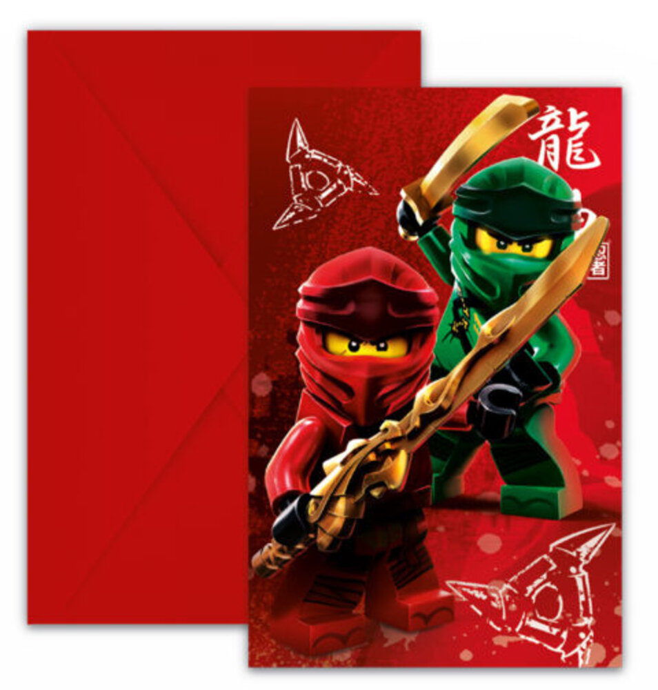 Procos Party Invitations Lego Ninjago | 6 morceaux Procos Party Invitations Lego Ninjago | 6 morceaux