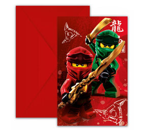 Procos Party Lego Ninjago Uitnodigingen | 6 stuks