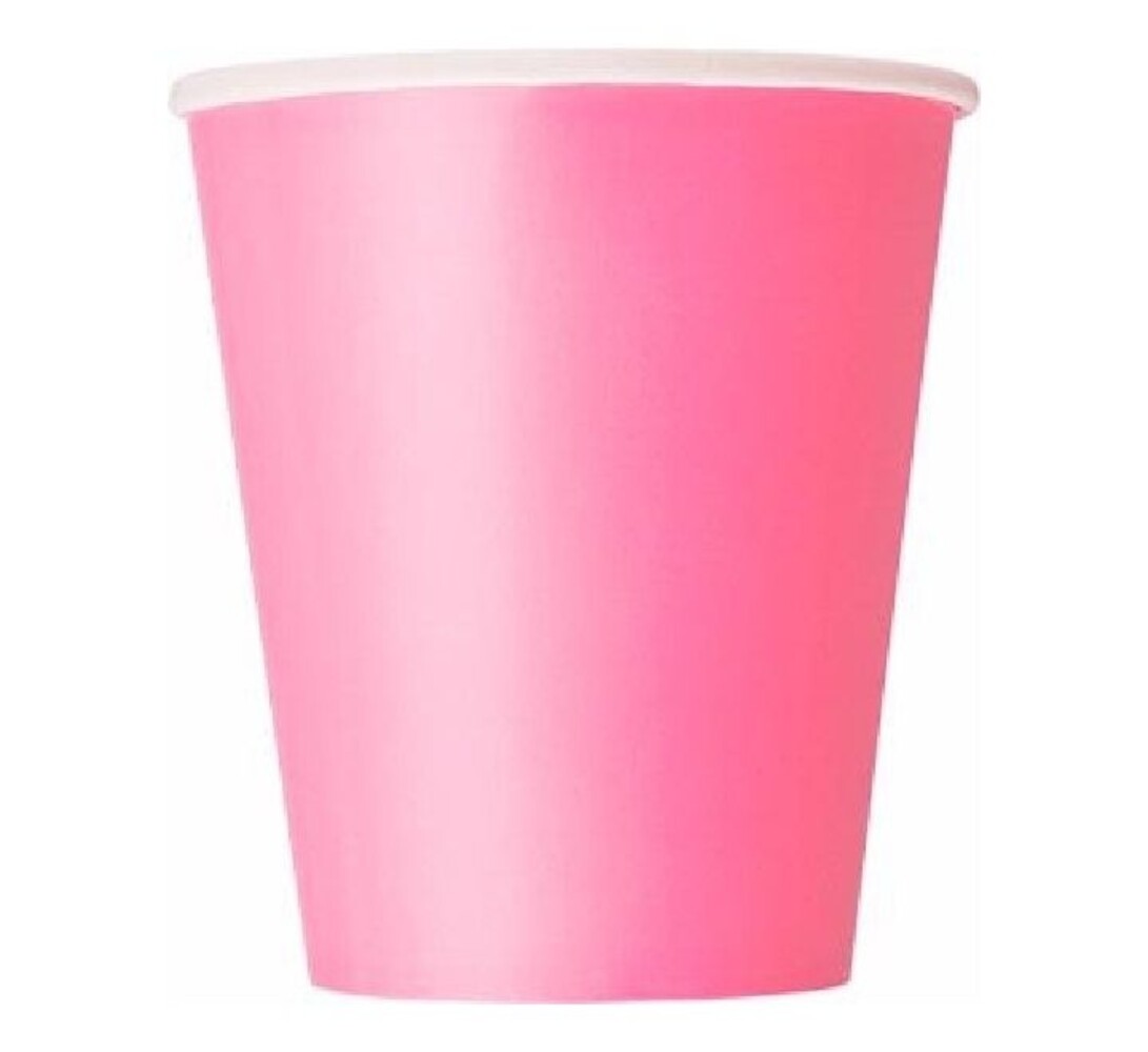 Unique Party Bekers Hot Pink 270ml | 14 stuks