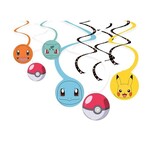 Amscan Pokemon Pikachu Hangdecoratie Swirls | 6 stuks