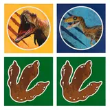 Boland Feuilles d’autocollants Dino T-Rex 20x20cm | 4 pièces Boland Feuilles d’autocollants Dino T-Rex 20x20cm | 4 pièces