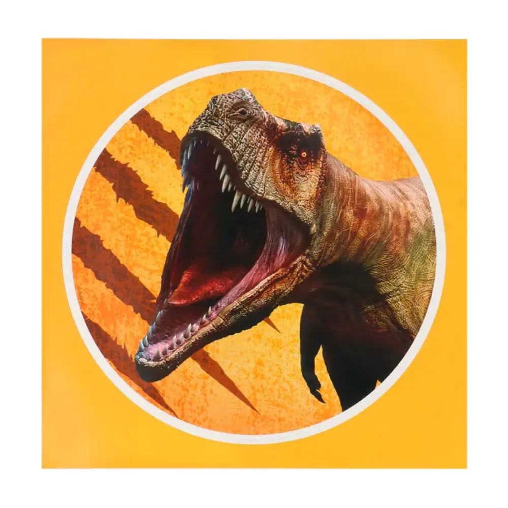 Boland Dino T-Rex Stickervellen 20x20cm | 4 stuks