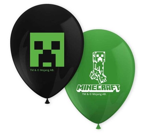 Procos Party Minecraft Luftballons 28cm | 8 Stück