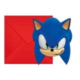 Procos Party Sonic Invitations | 6 pieces