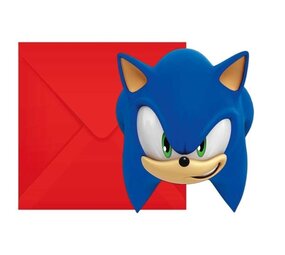 Procos Party Sonic-Einladungen | 6 Stück Procos Party Sonic-Einladungen | 6 Stück