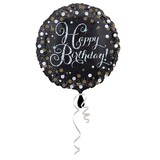 Anagram Folie ballon Sparkling zilver-goud Happy Birthday ( 46cm) gevuld met helium Anagram Folie ballon Sparkling zilver-goud Happy Birthday ( 46cm) gevuld met helium