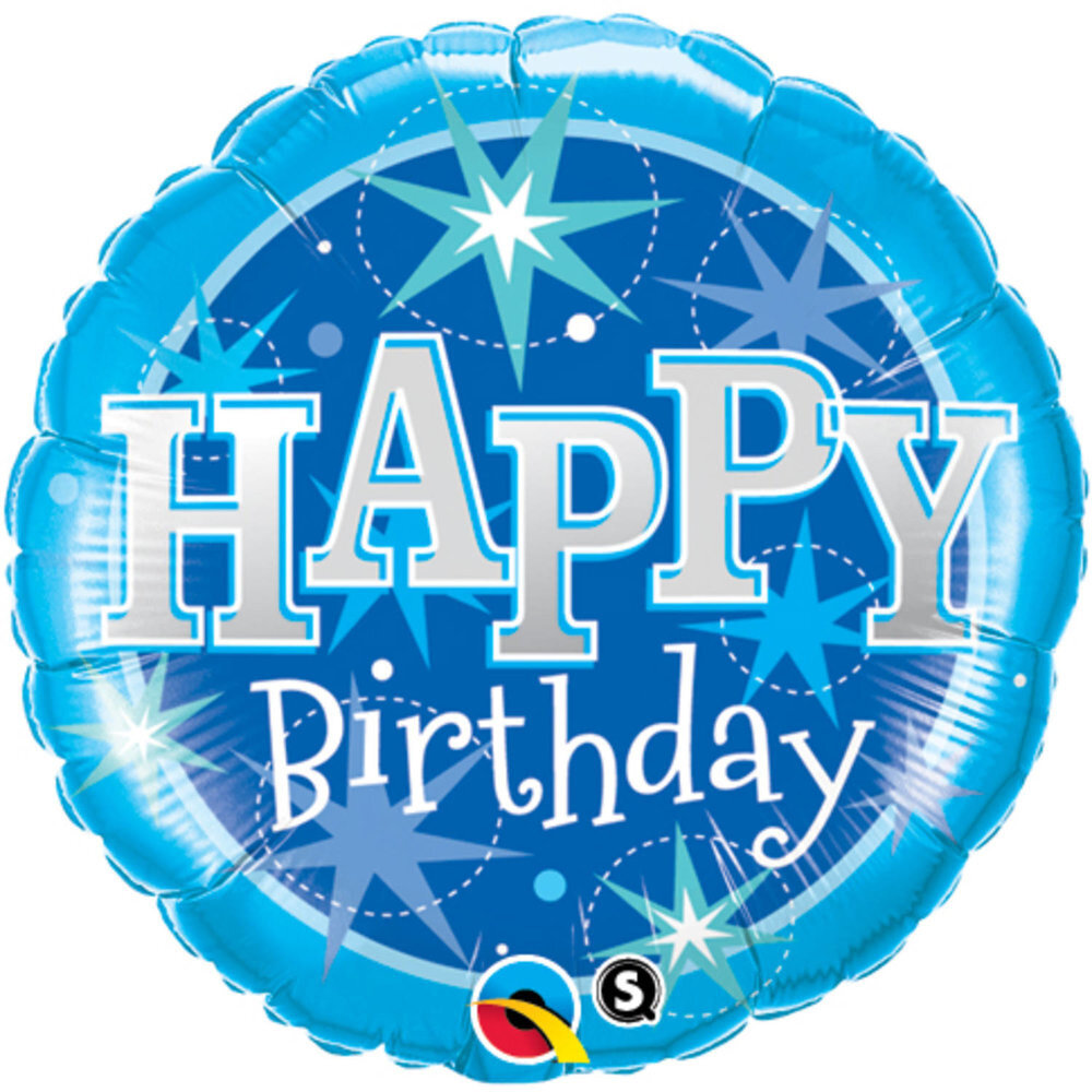 Qualatex Helium Ballon Happy Birthday Blauw (45cm) gevuld met helium Qualatex Helium Ballon Happy Birthday Blauw (45cm) gevuld met helium