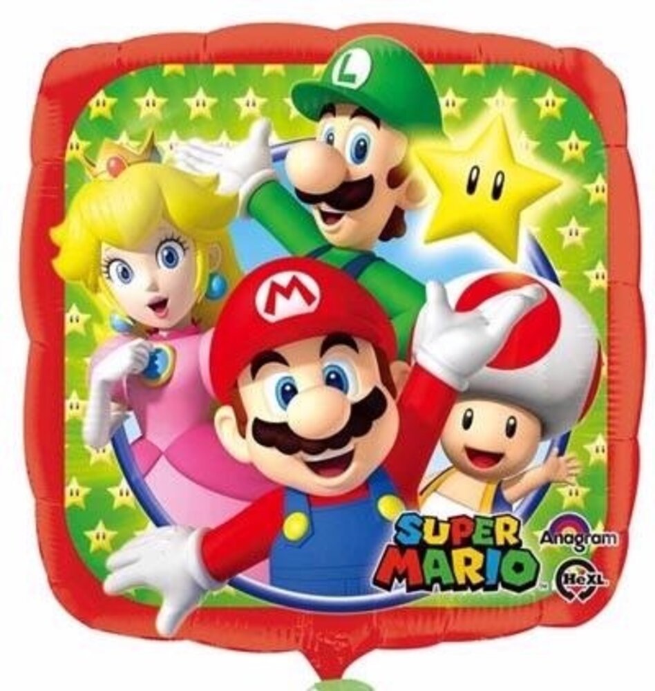 Anagram Helium balloon Super Mario 45 cm filled with helium Anagram Helium balloon Super Mario 45 cm filled with helium