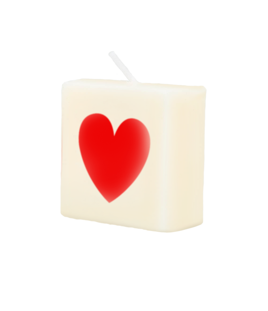 Paper Dreams Bougie Coeur Rouge 4x4x2cm | par pièce
