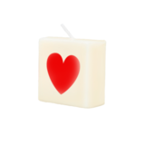 Paper Dreams Candle Red Heart 4x4x2cm | per piece