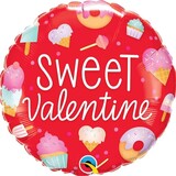Qualatex Folie ballon Sweet Valentine (45cm) gevuld met helium Qualatex Folie ballon Sweet Valentine (45cm) gevuld met helium